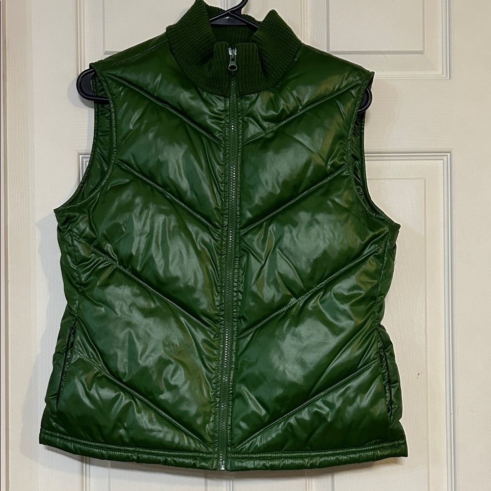Old Navy Dark Green Women's Puffer Vest